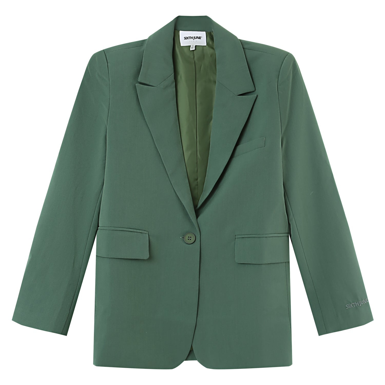 Sixth June - Veste blazer broderie Vert kaki