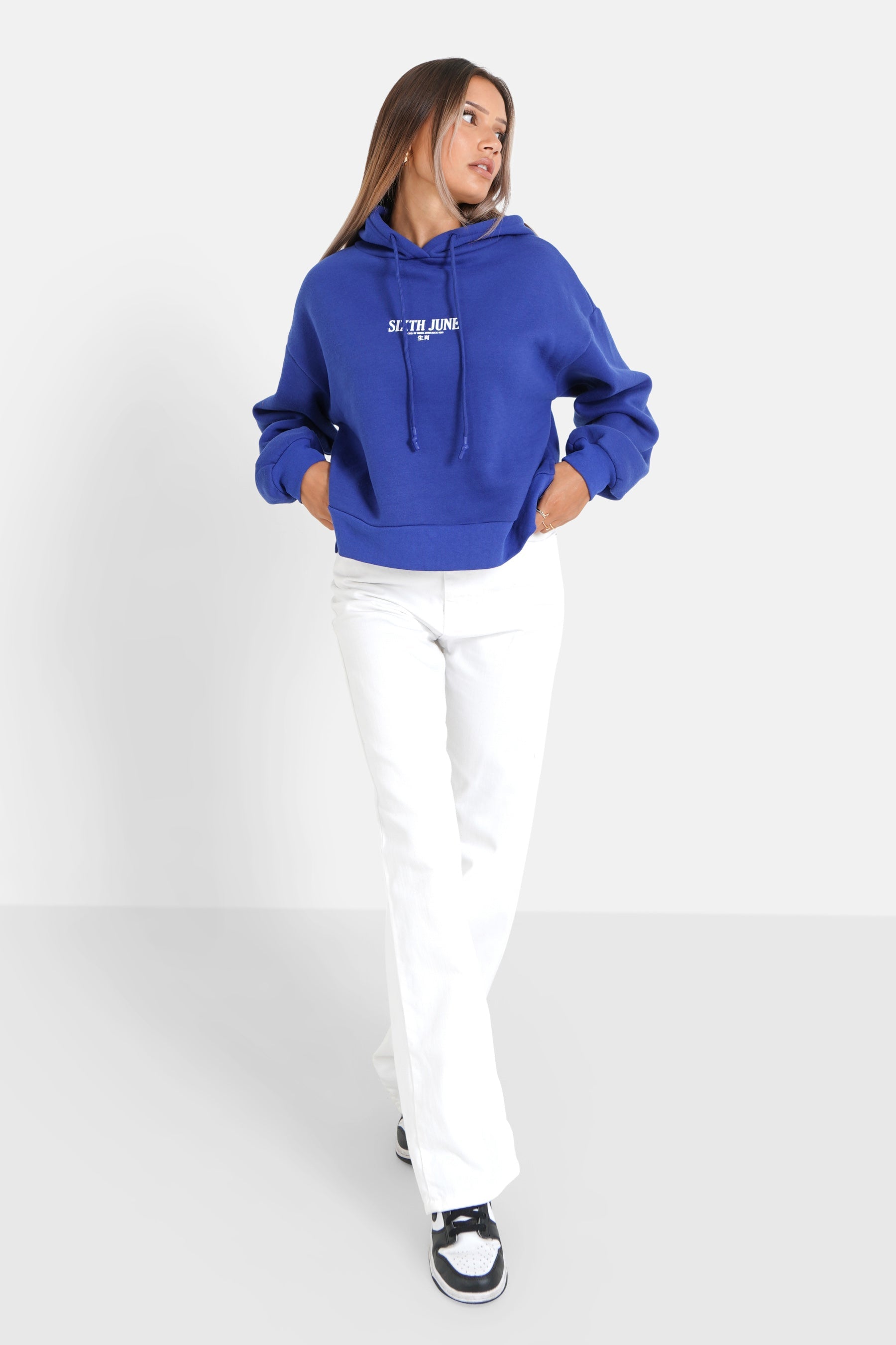 Sixth June - Sweat capuche astrologie chinese Bleu foncé