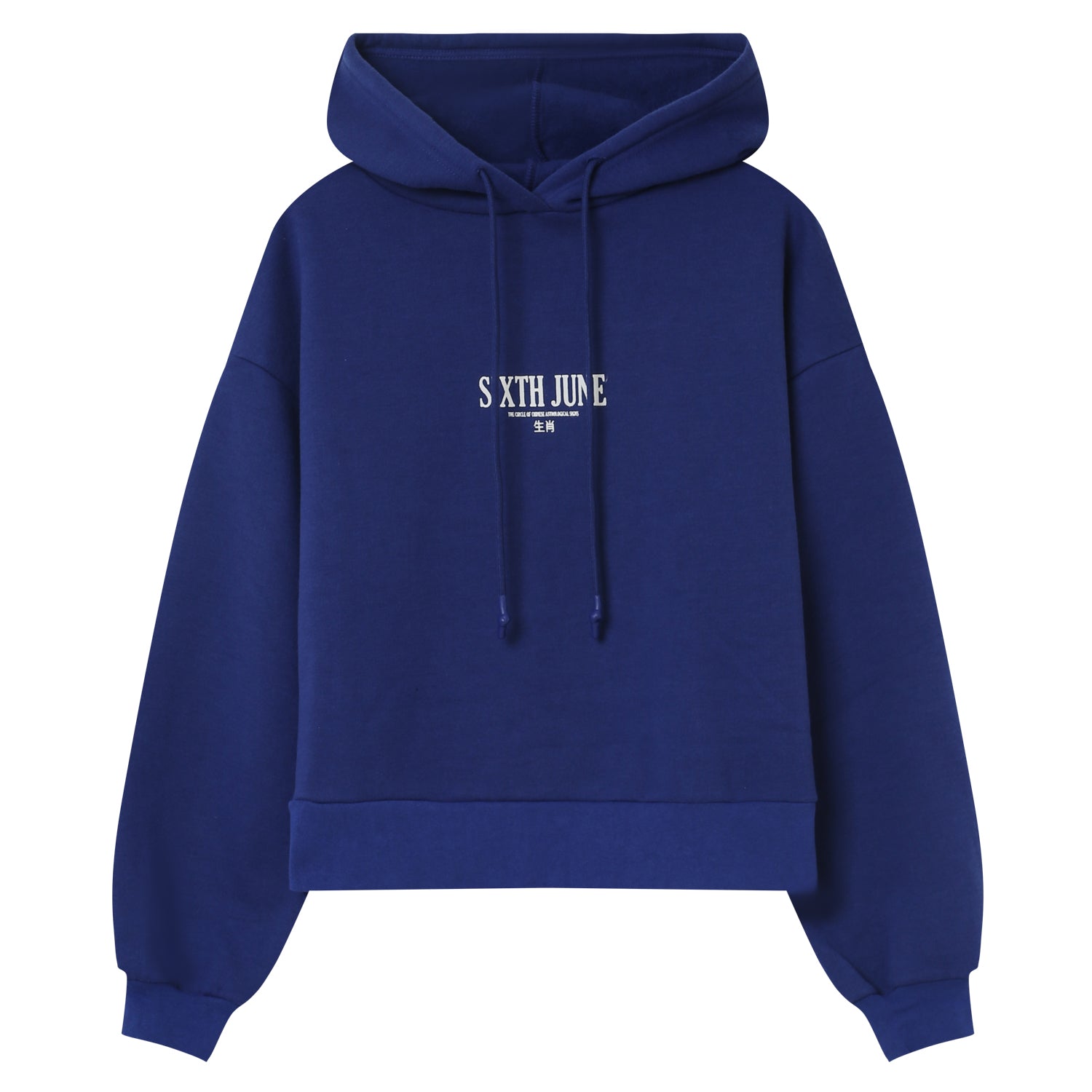 Sixth June - Sweat capuche astrologie chinese Bleu foncé