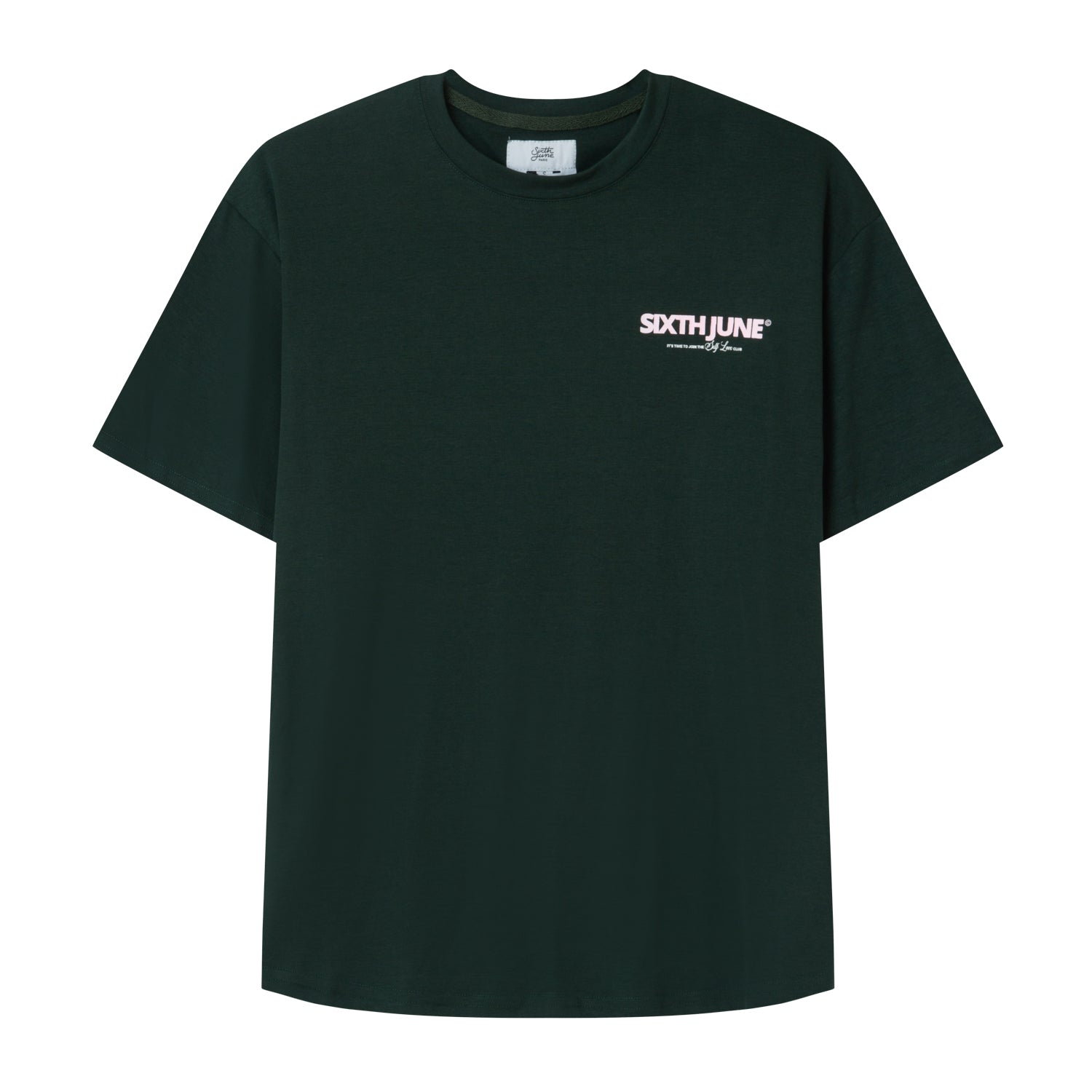 Langes, kurzes Logo-T-Shirt Dunkelgrün