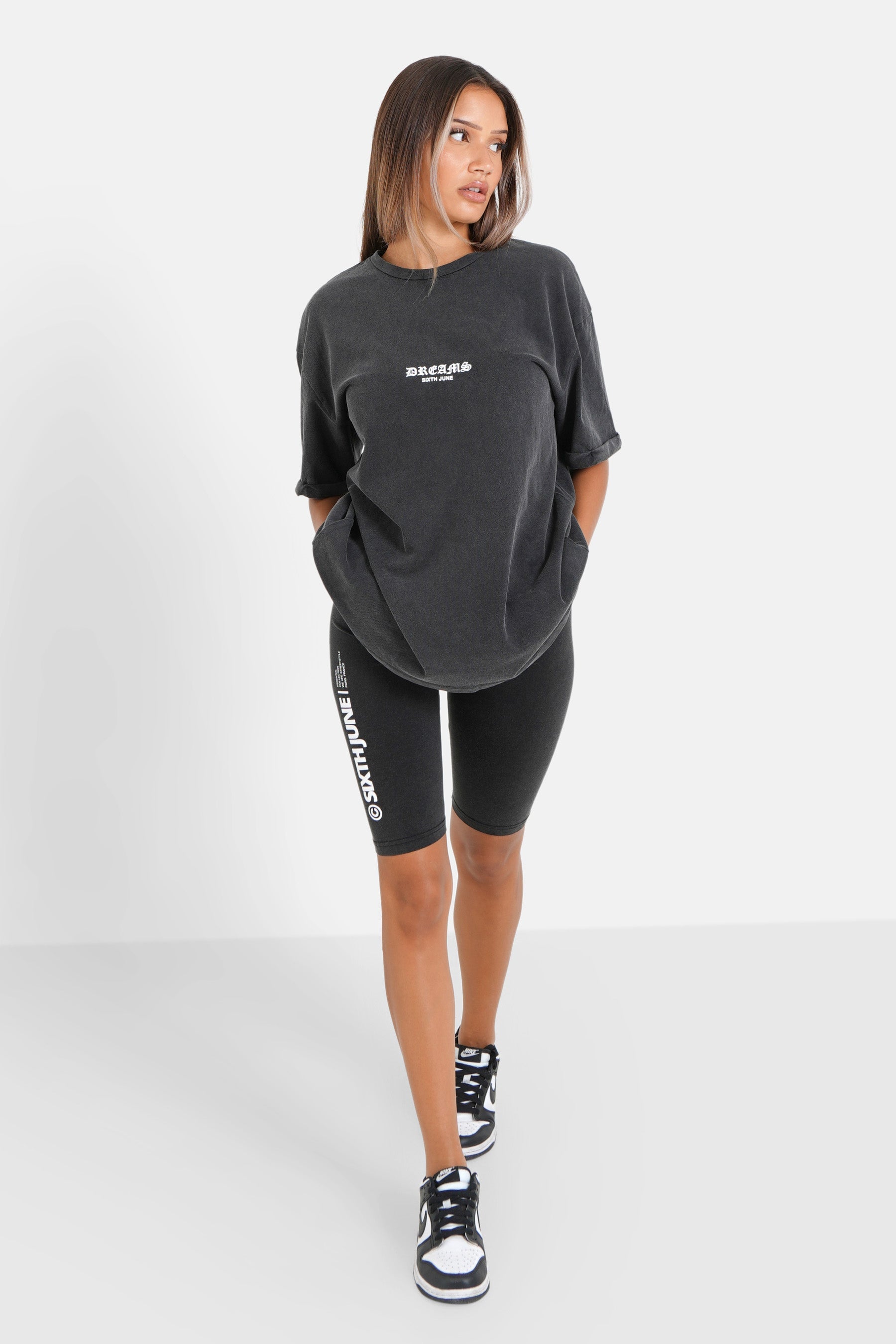 Sixth June - T-shirt dos imprimé Gris