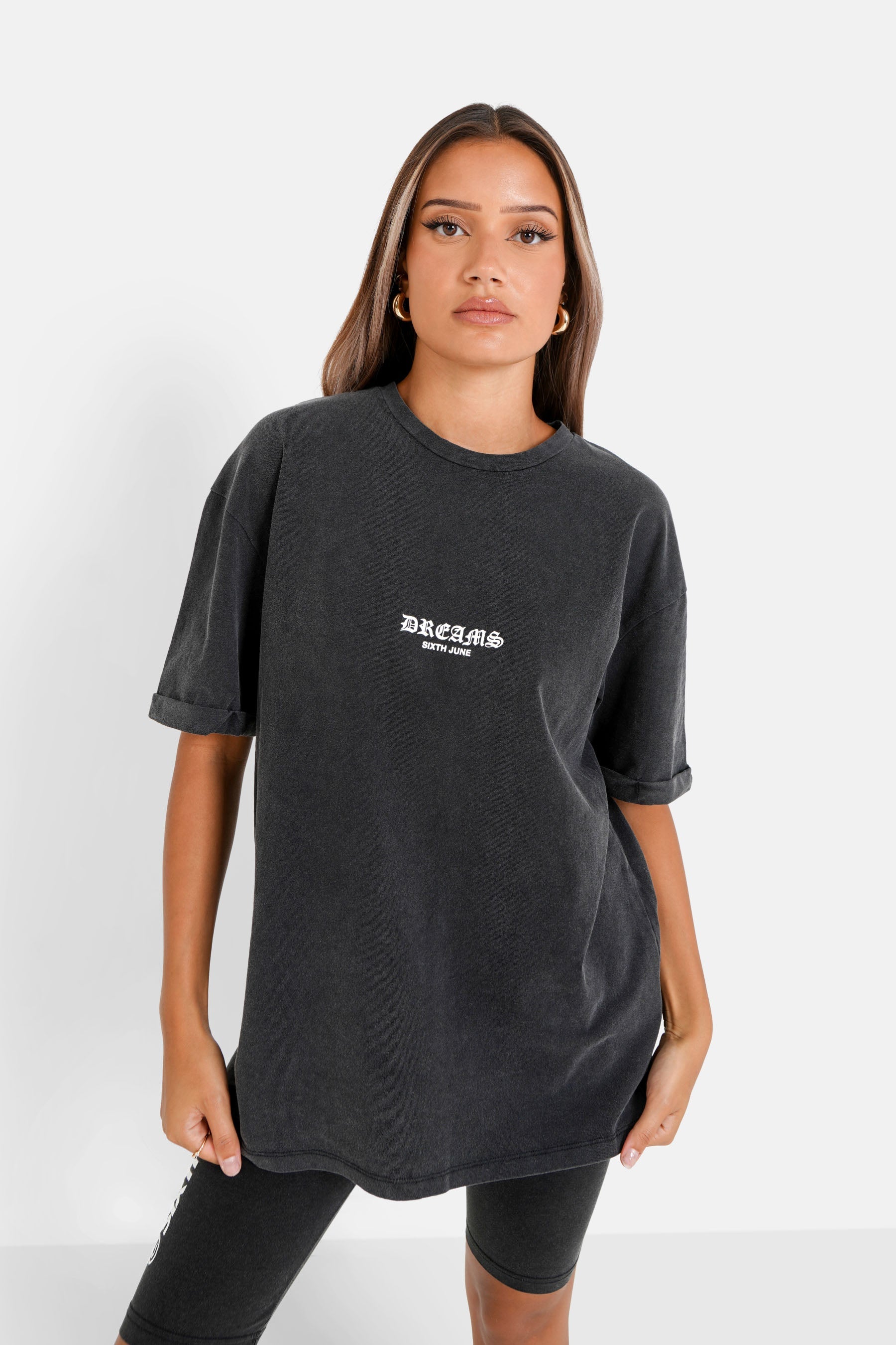 Sixth June - T-shirt dos imprimé Gris