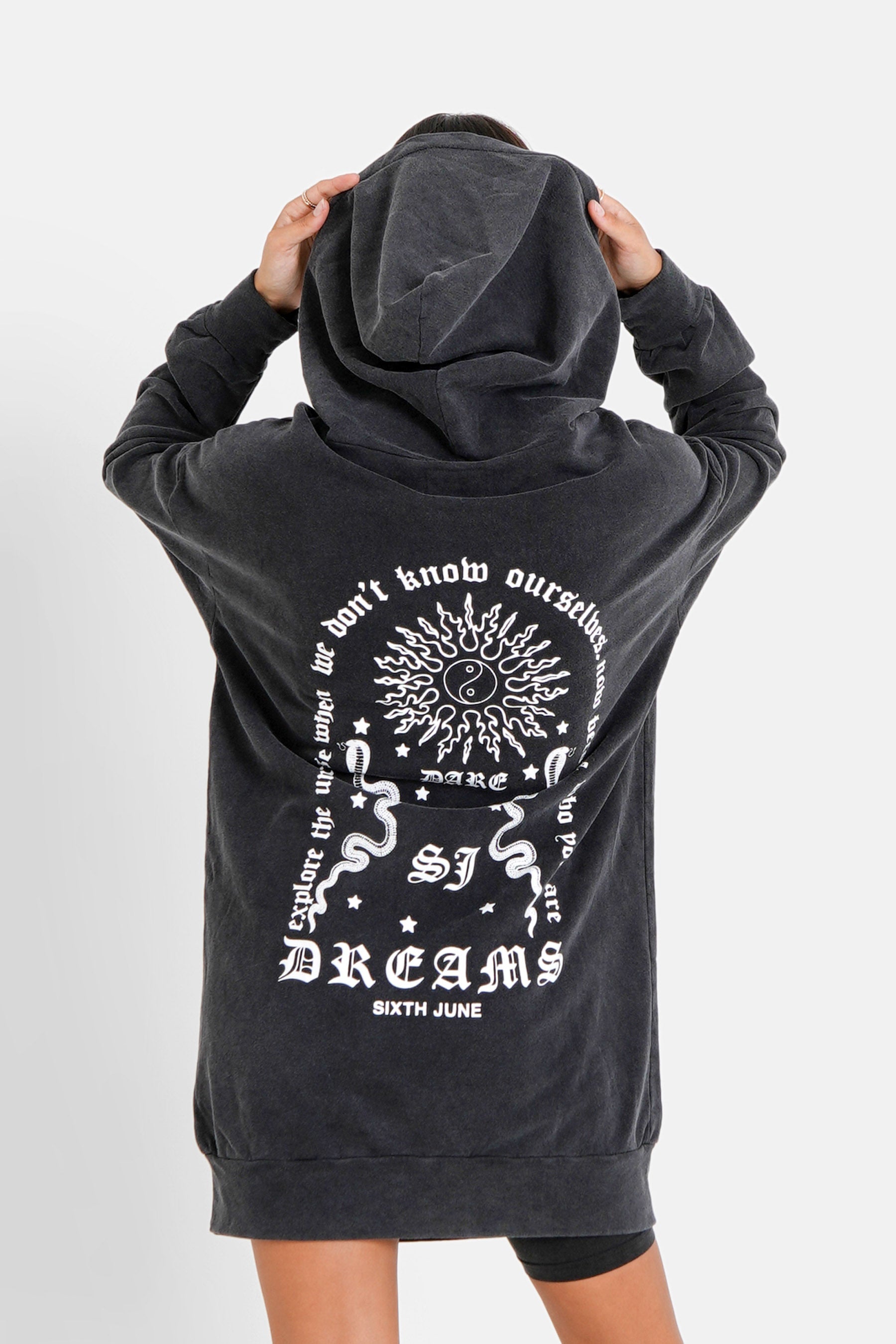 Sixth June - Robe capuche dreams Gris foncé