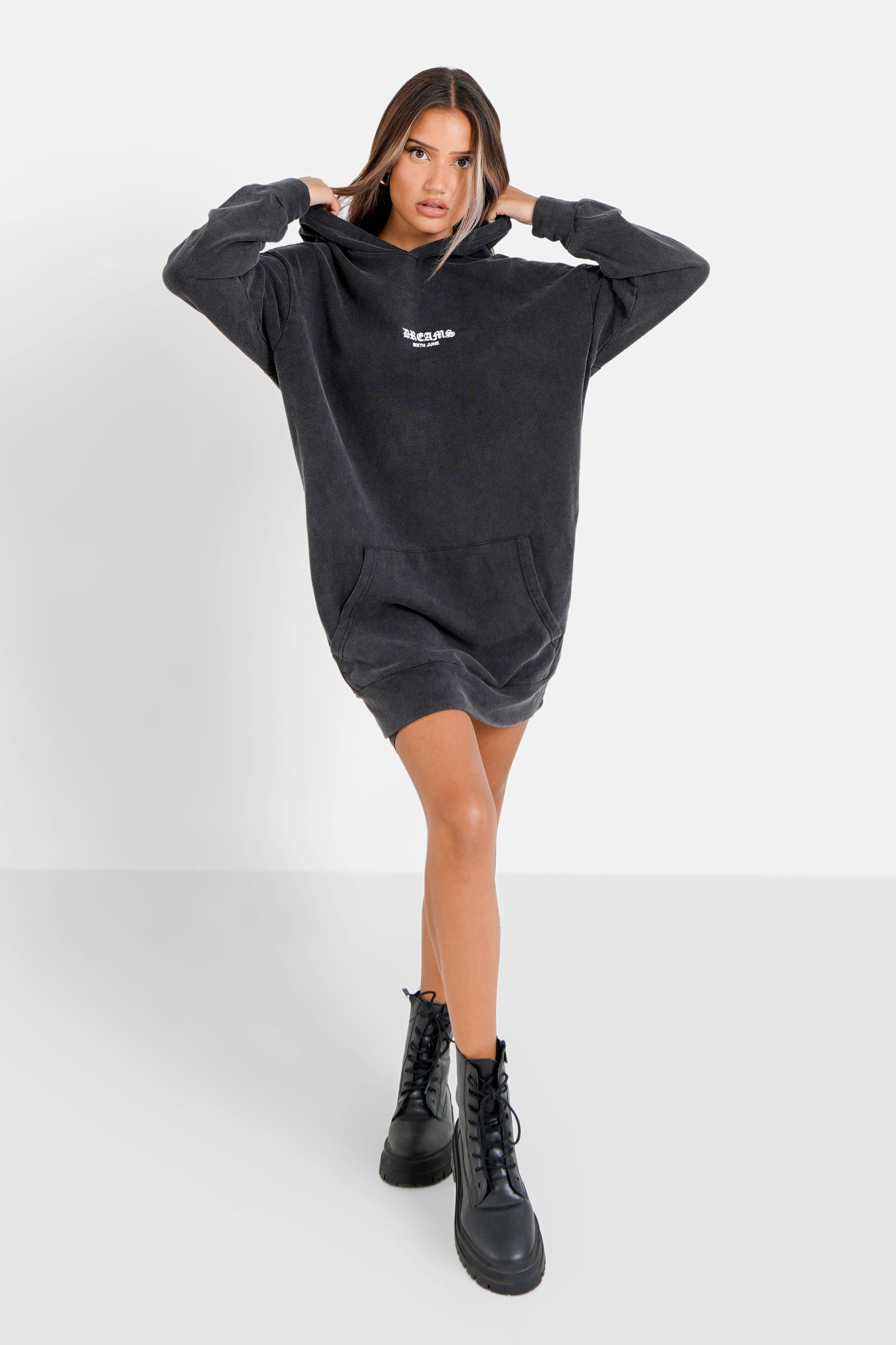 Sixth June - Robe capuche dreams Gris foncé