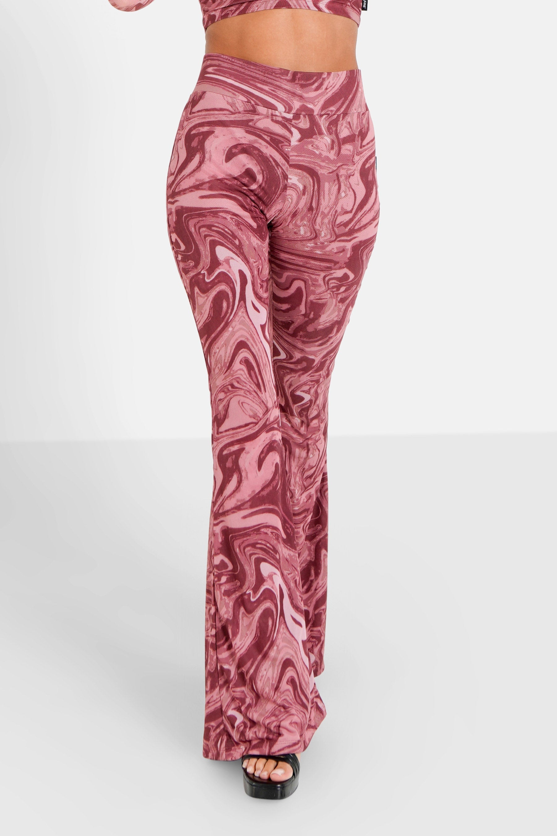Sixth June - Pantalon mesh flare encore Rose