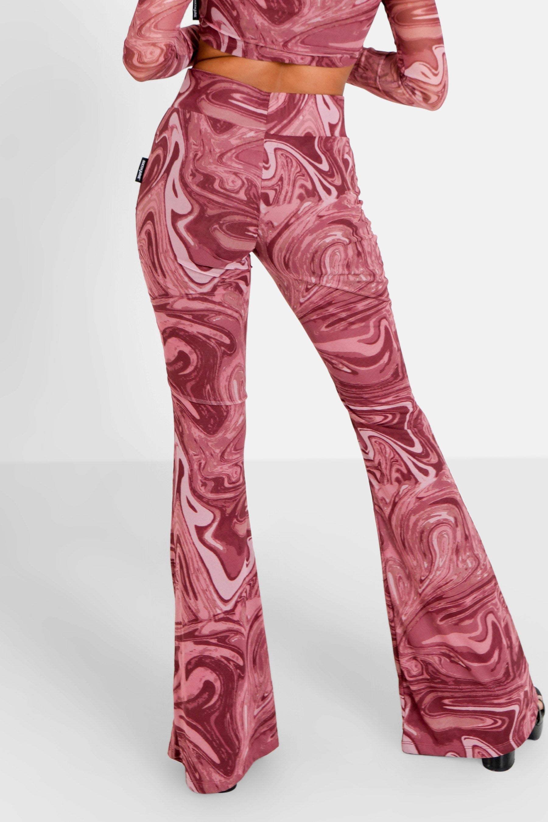 Sixth June - Pantalon mesh flare encore Rose