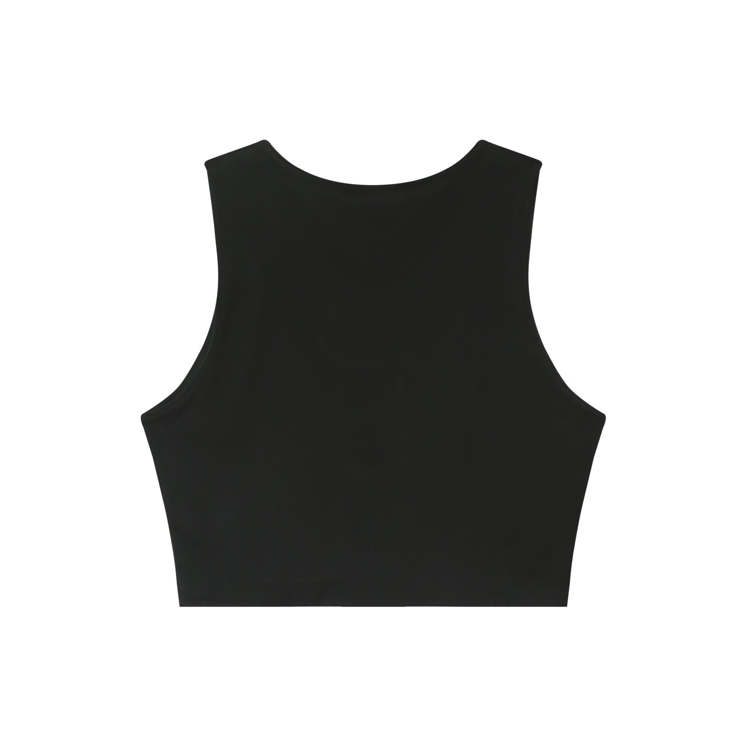 Front opening jewel crop top Black