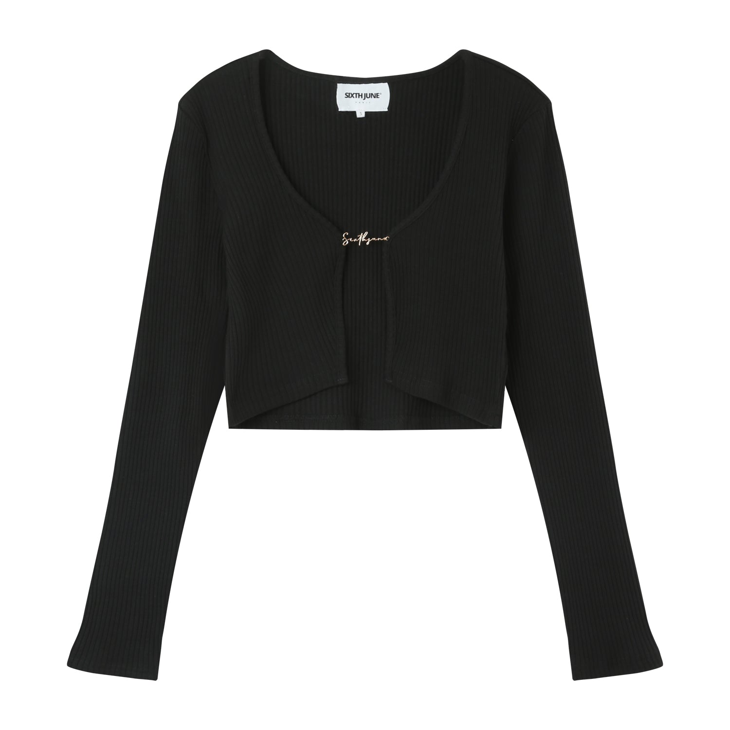 Sixth June - Top court ouverture bijou devant Noir