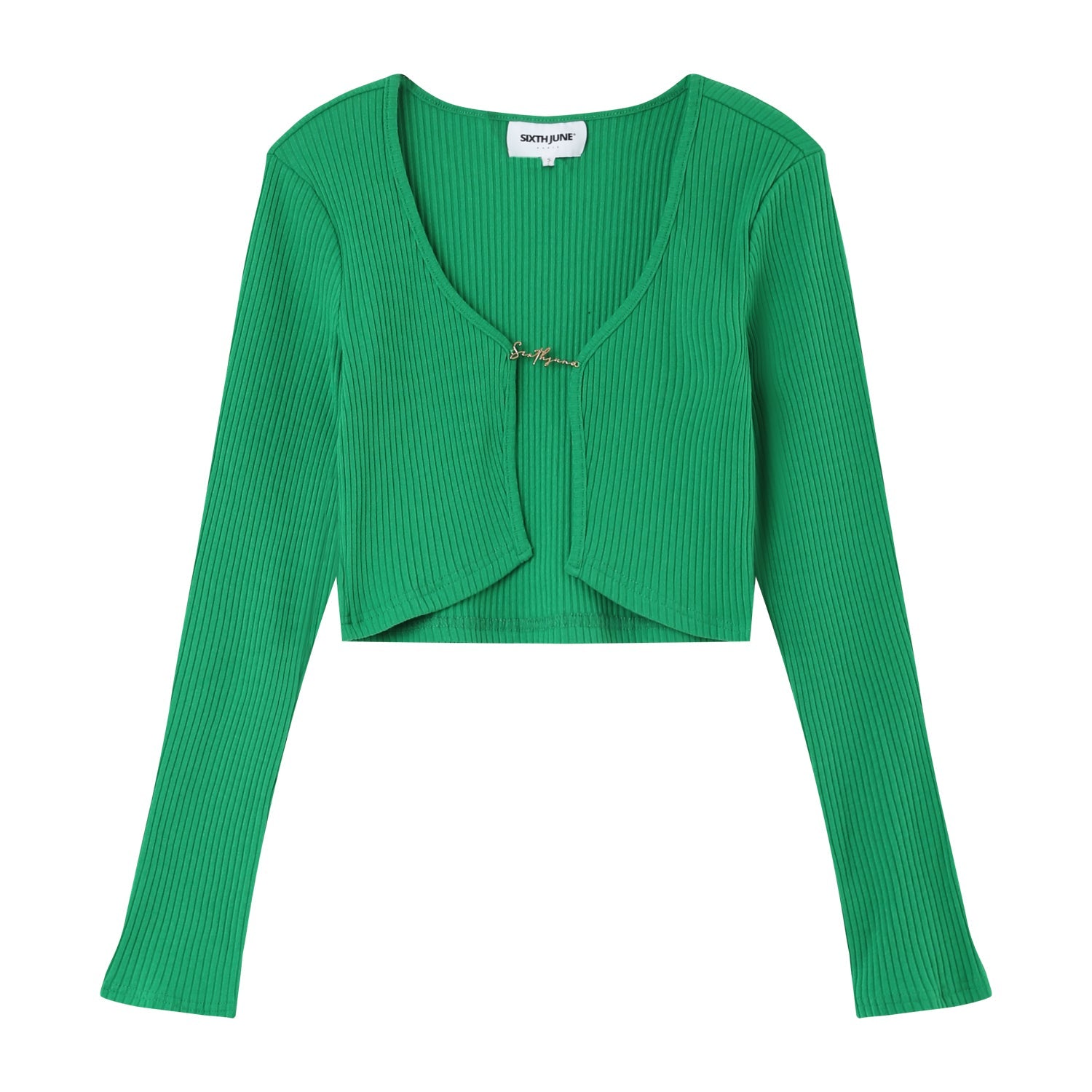 Sixth June - Top court ouverture bijou devant Vert