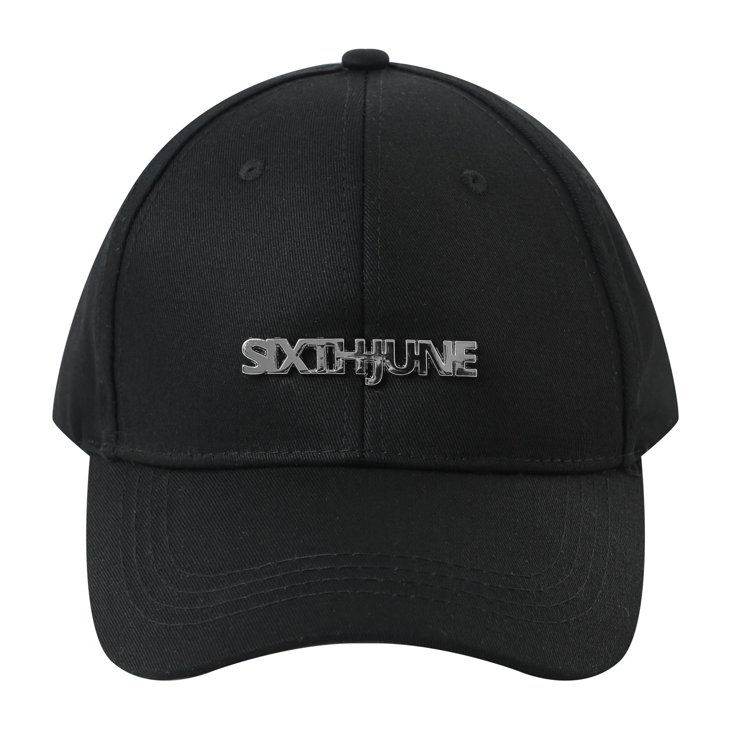 Metallic logo cap Black