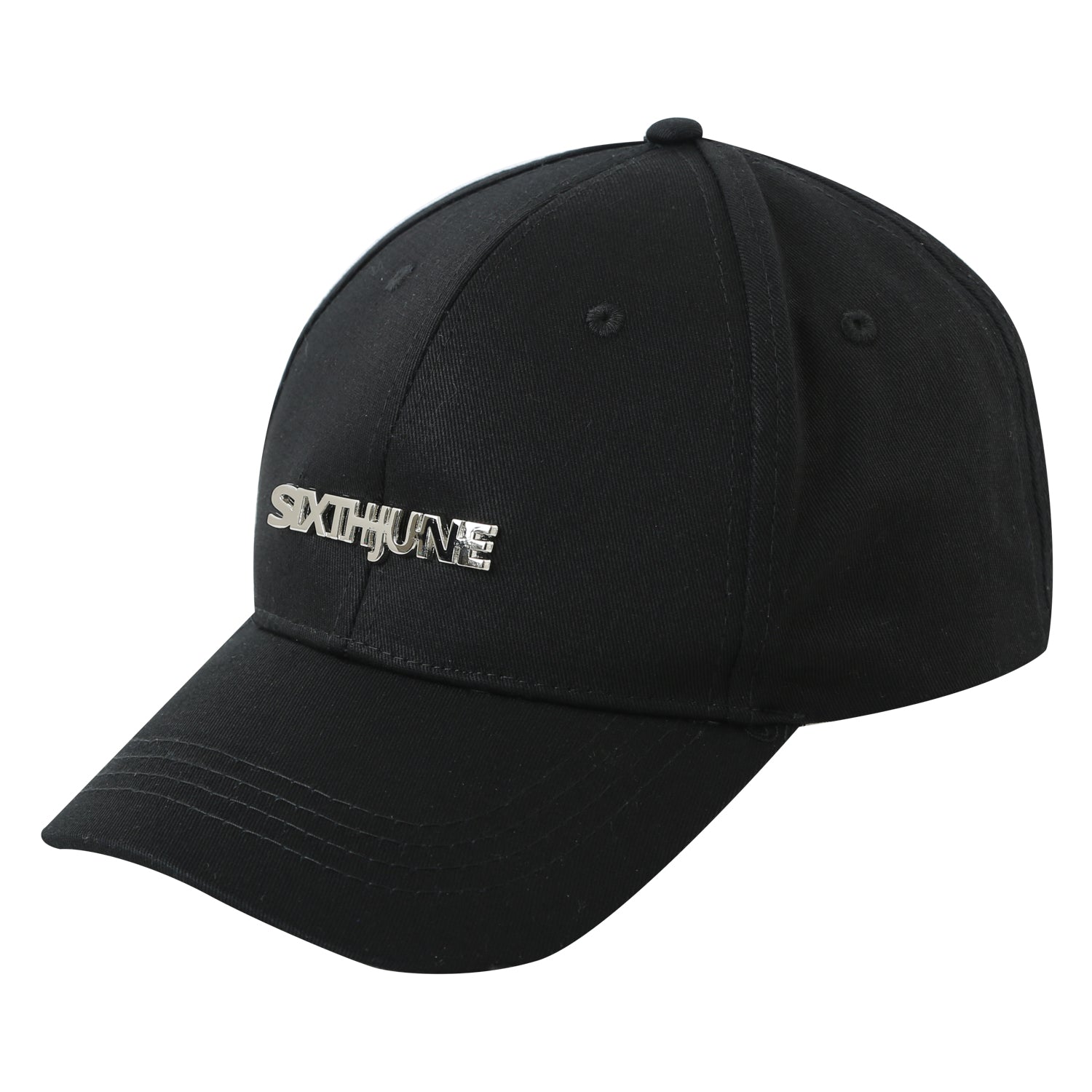 Metallic logo cap Black