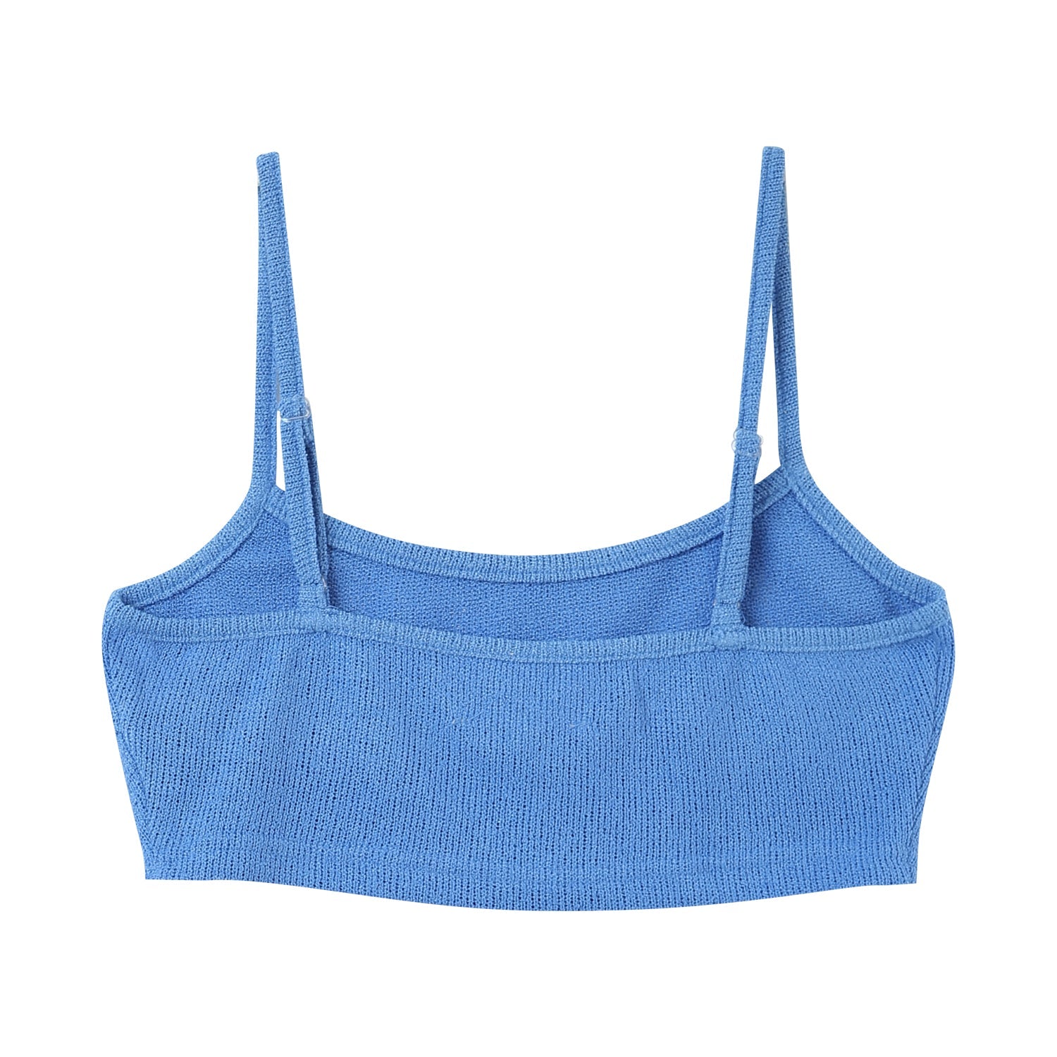 Top bretelles bijou côtelé Bleu