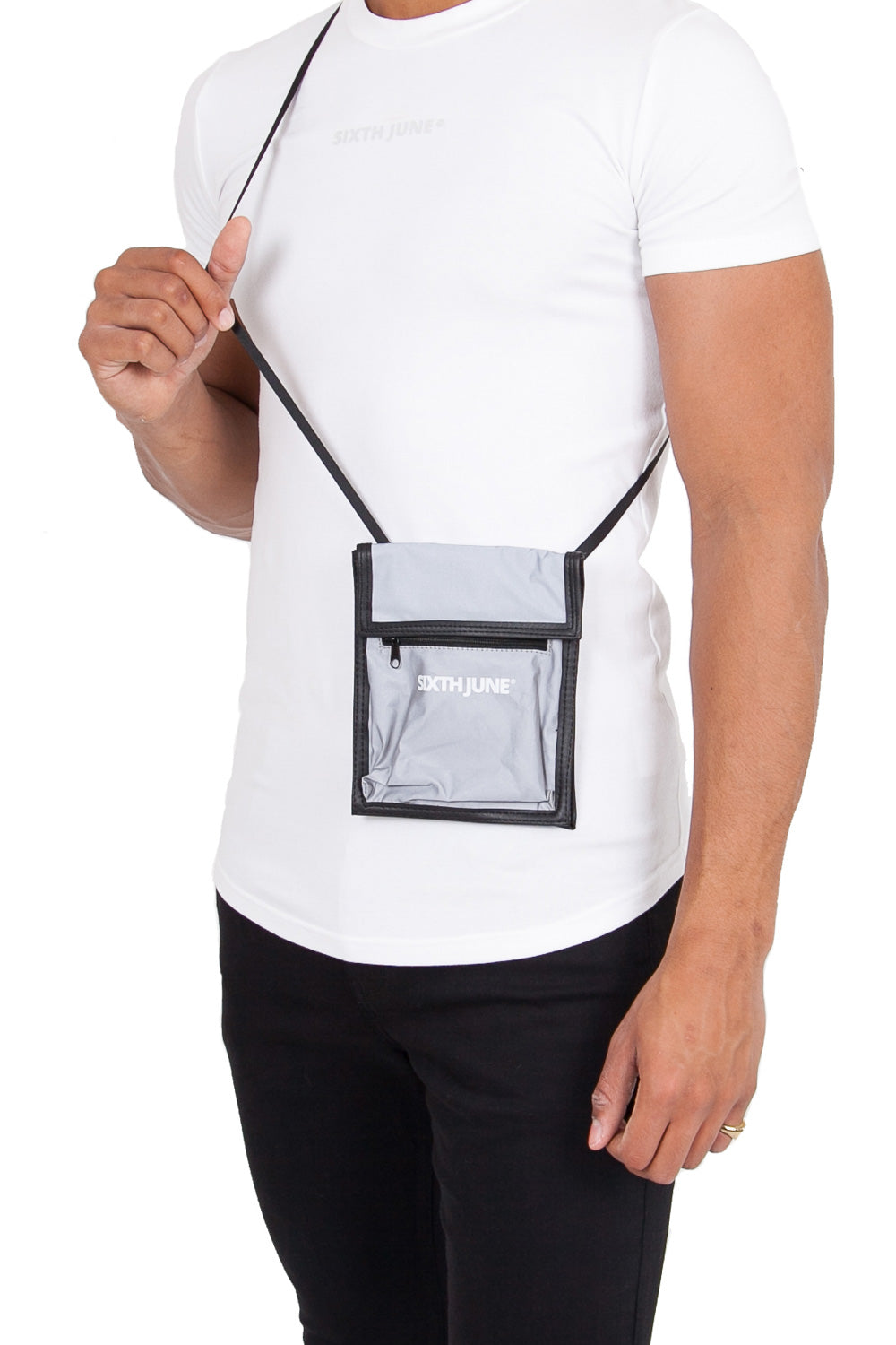Sixth June - Sacoche bandoulière réfléchissant gris