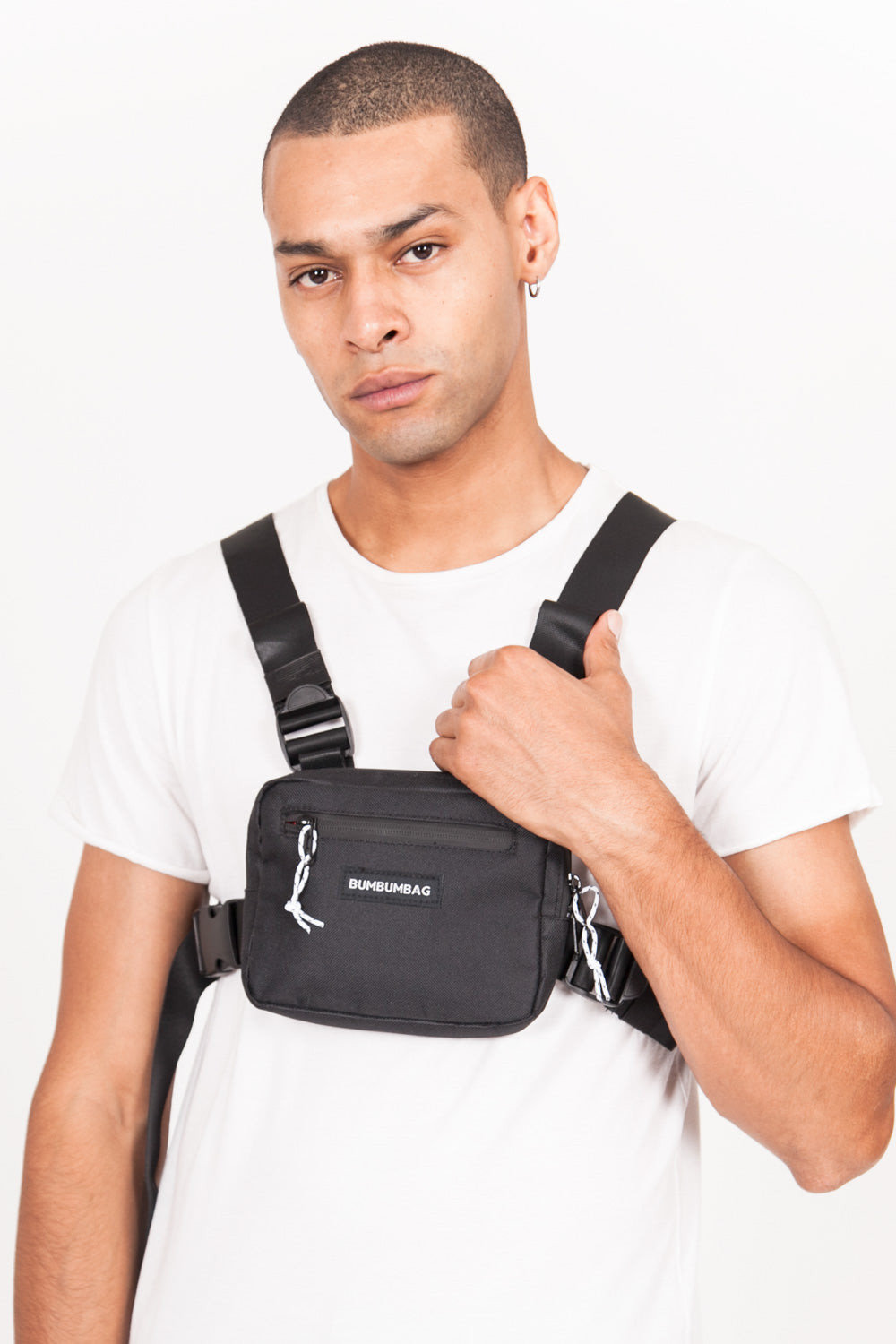 BumBumBag - Mini sac poitrine logo noir