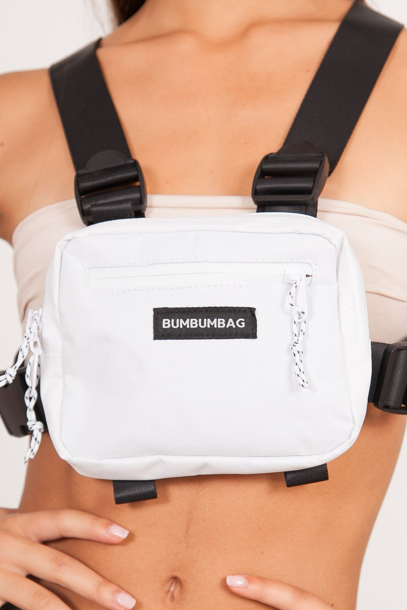 BumBumBag - Mini sac poitrine logo blanc