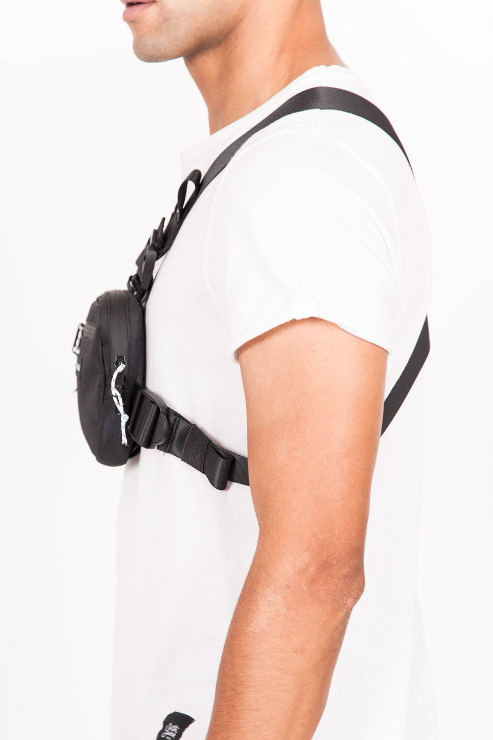 BumBumBag - Mini sac poitrine logo noir