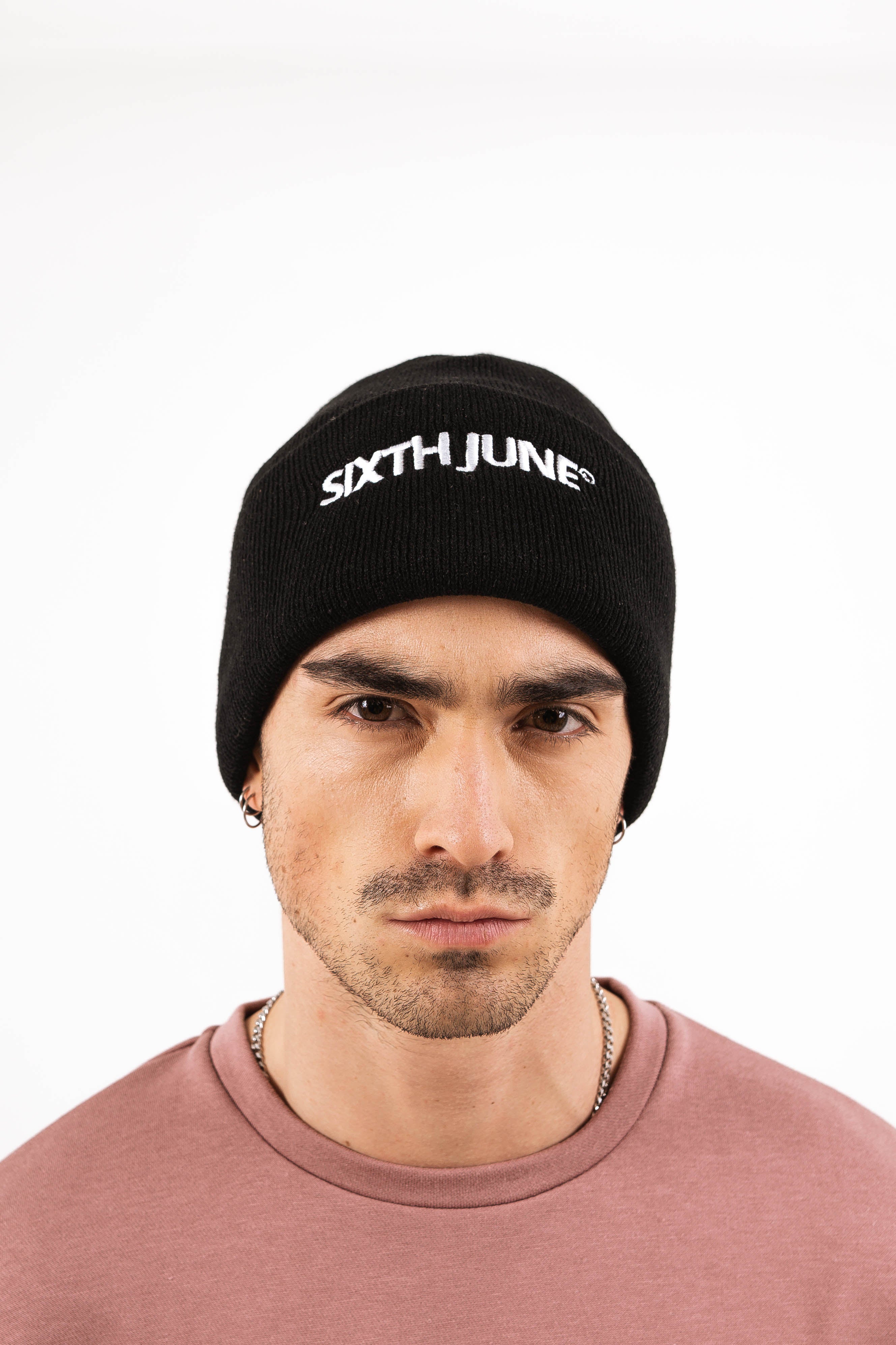 Sixth June - Bonnet mixte logo brodé noir