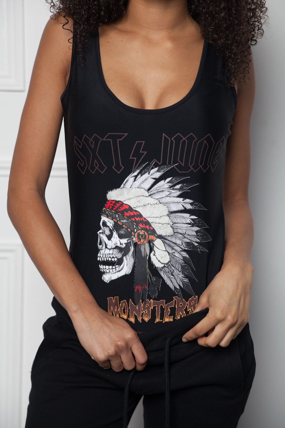 Sixth June - Bodysuit indian Monsters Women black W2640VBO