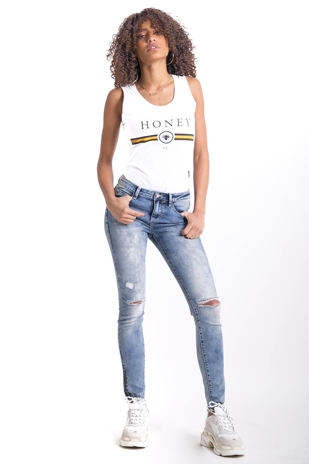 Strip Honey Body White