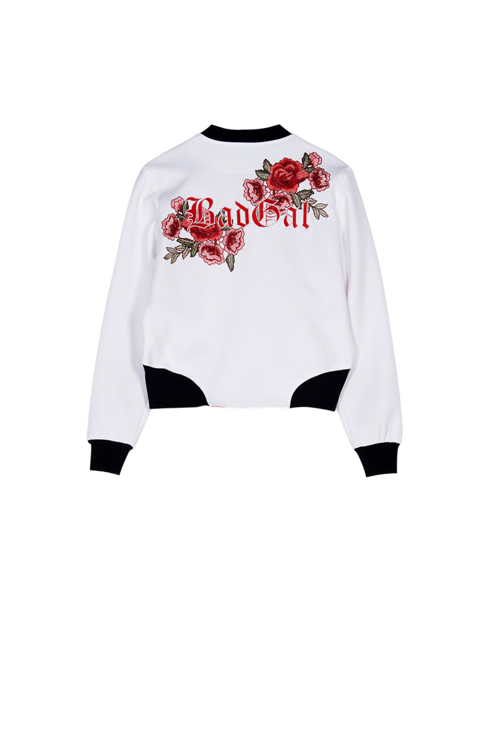 Sixth June - Veste Bad Gal broderie roses blanc