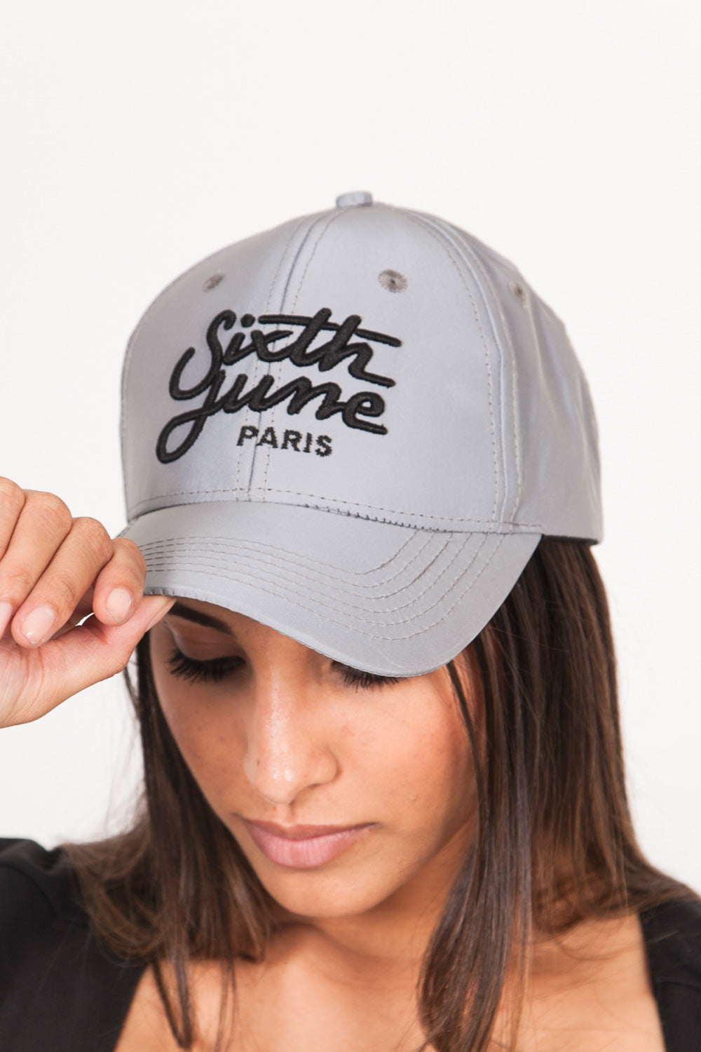 Sixth June - Casquette réfléchissante logo gris