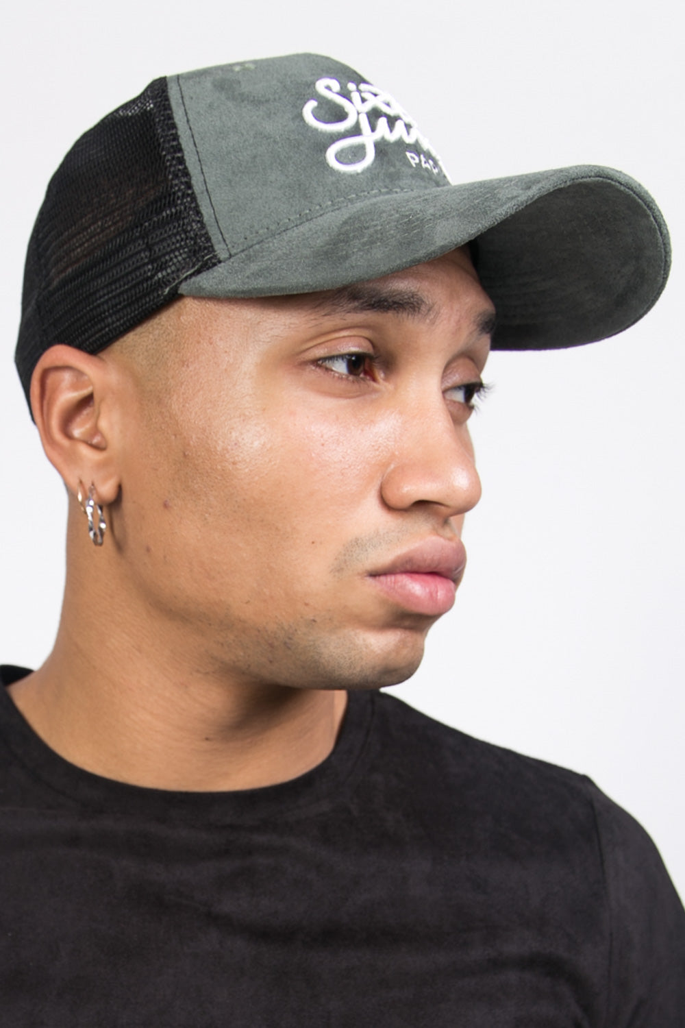 Sixth June - Casquette suédine brodée kaki