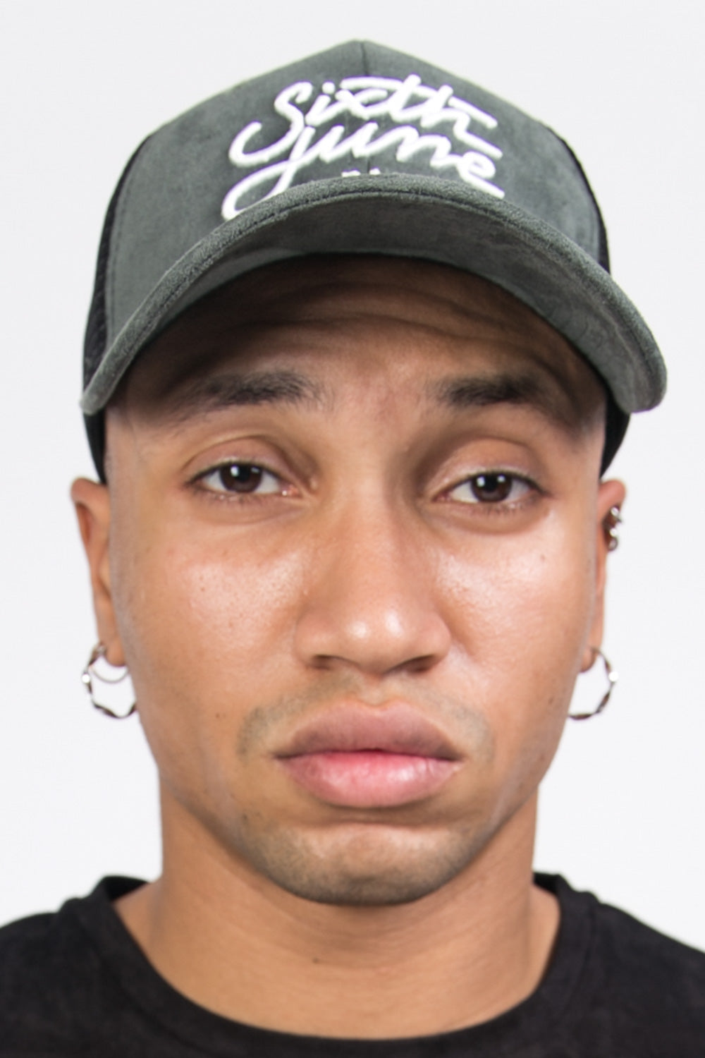 Sixth June - Casquette suédine brodée kaki