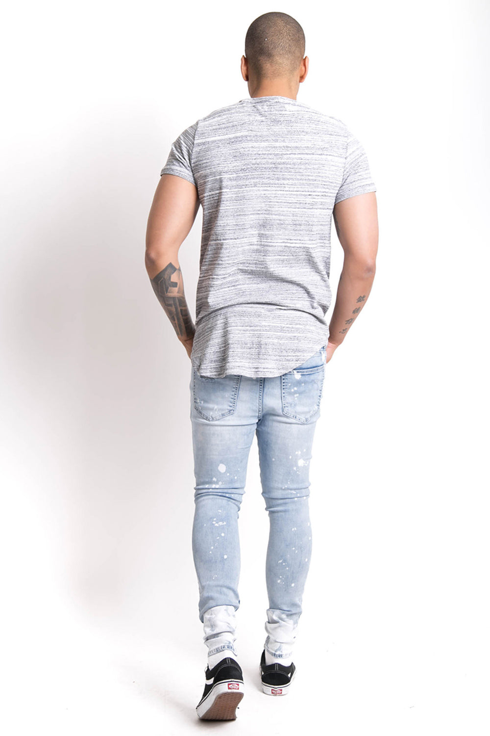 Sixth June - T-shirt texturé chiné gris