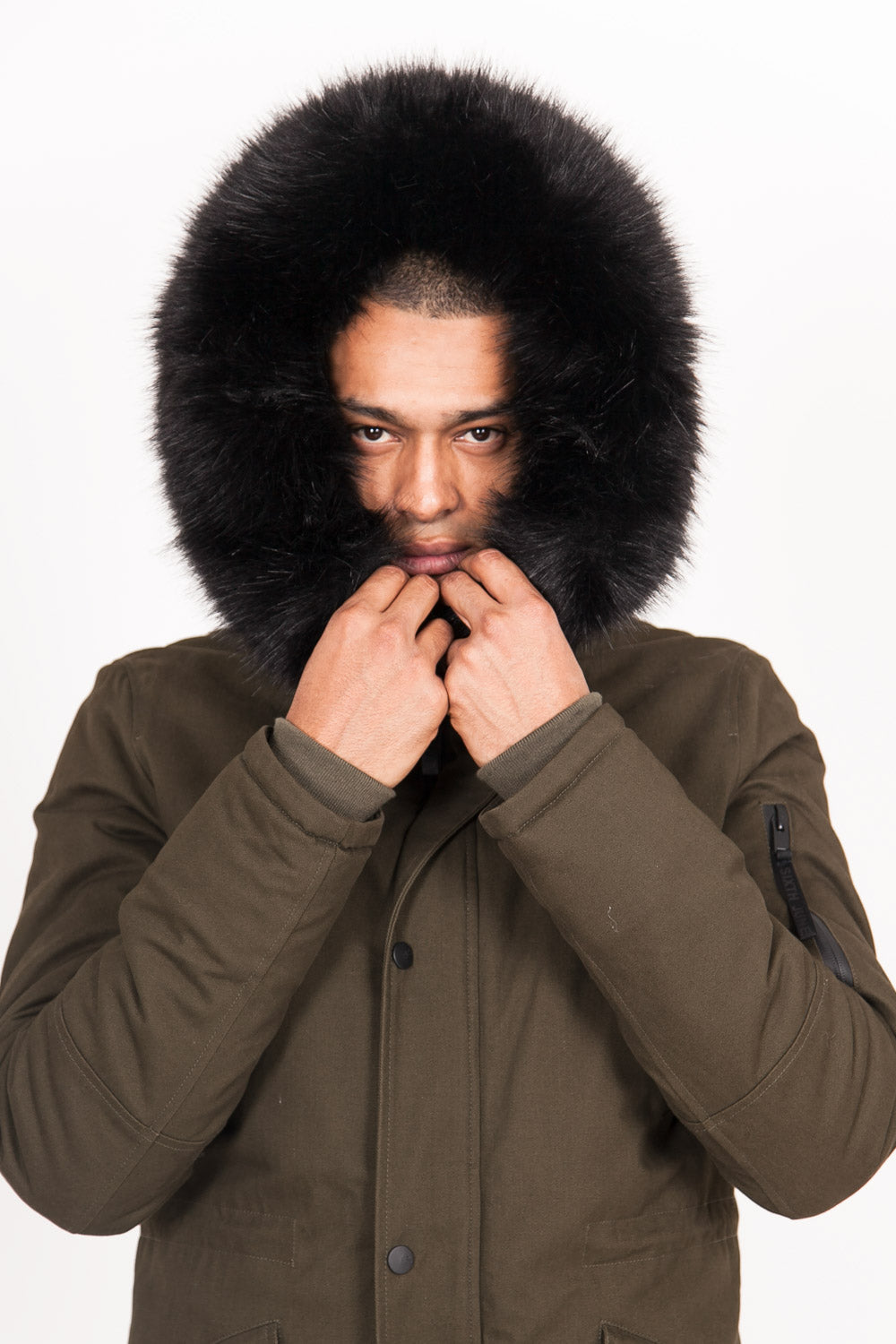 Sixth June - Parka doublure fourrure kaki noir