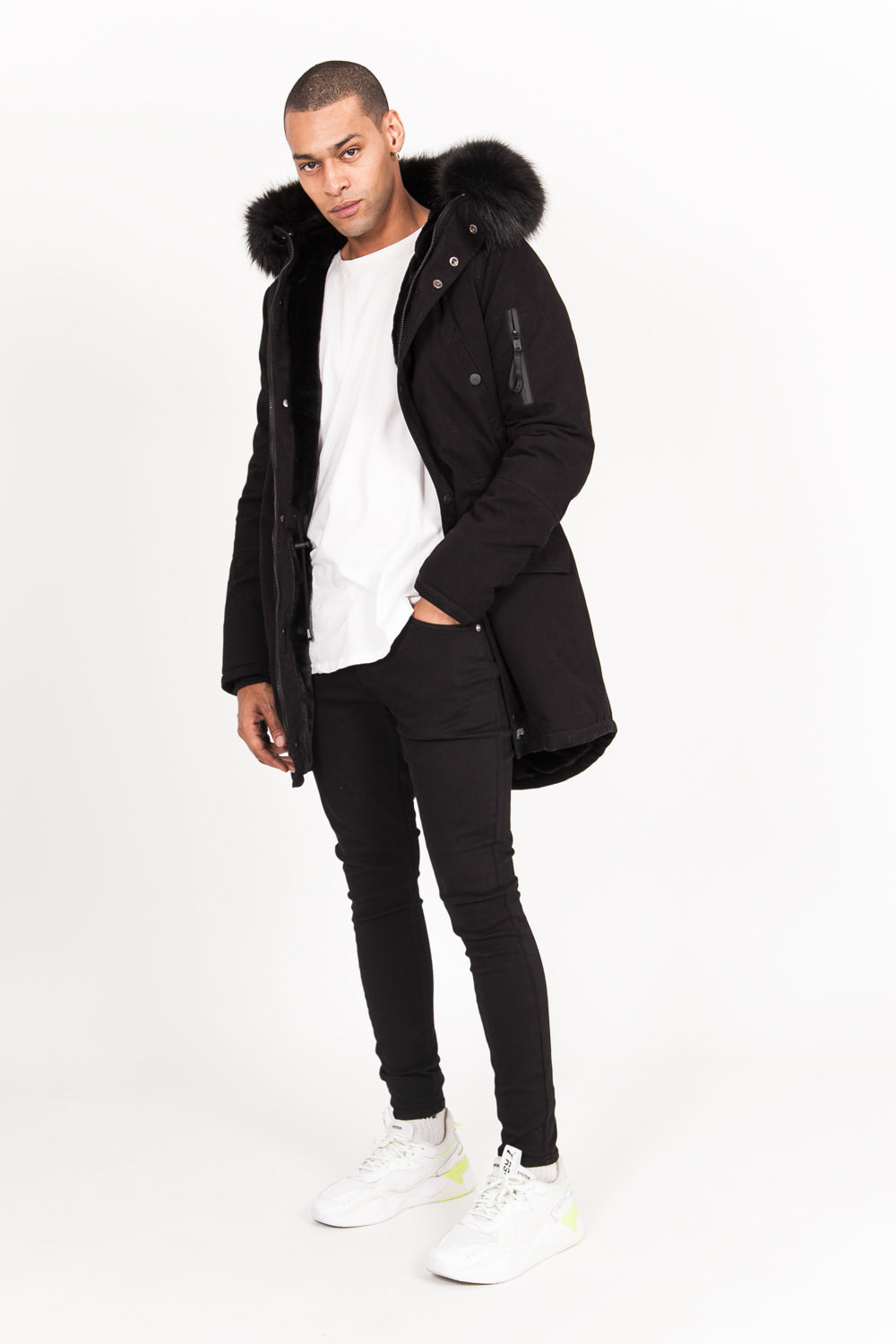 Sixth June - Parka doublure fourrure noir noir