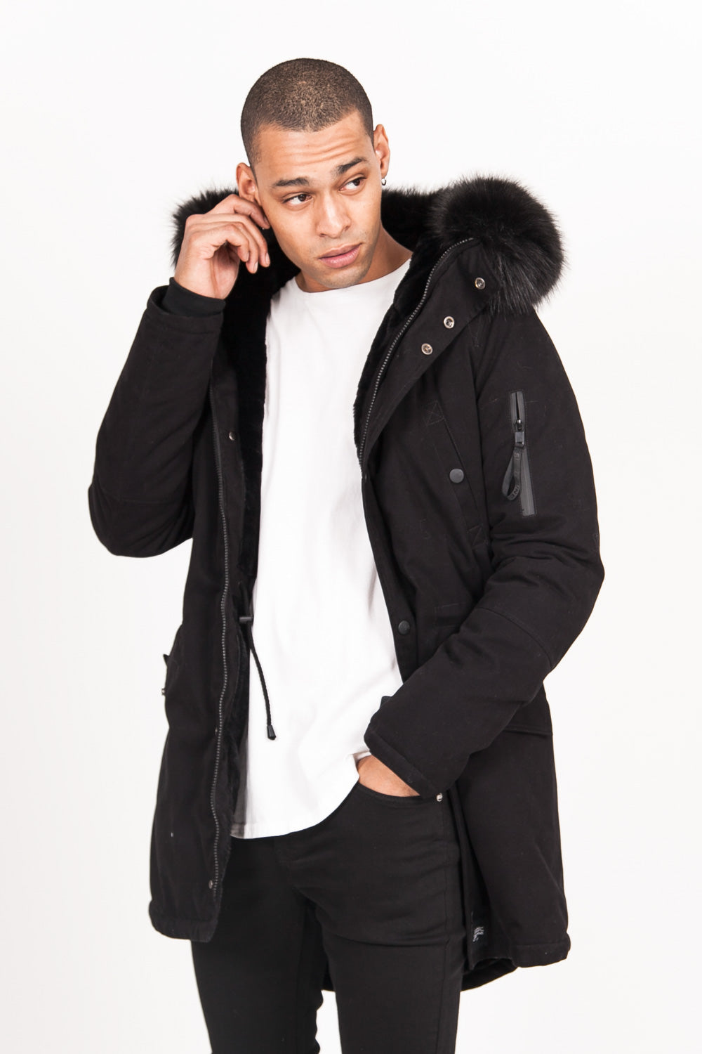 Sixth June - Parka doublure fourrure noir noir