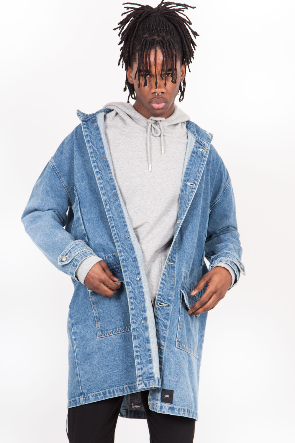 Sixth June - Parka oversize denim bleu
