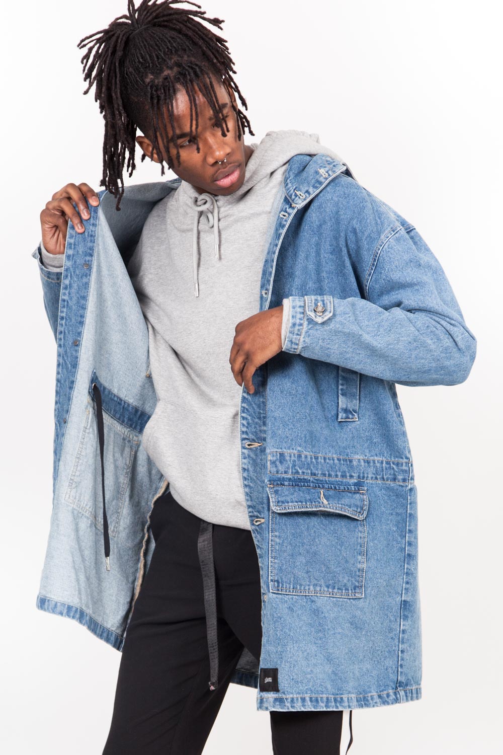 Sixth June - Parka oversize denim bleu
