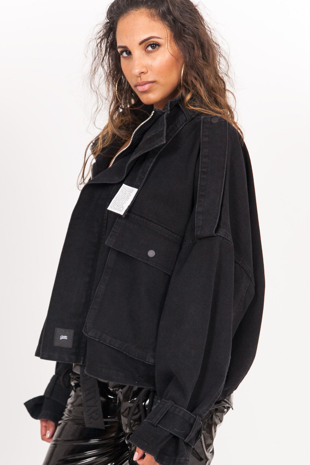 Sixth June - Veste denim cargo noir