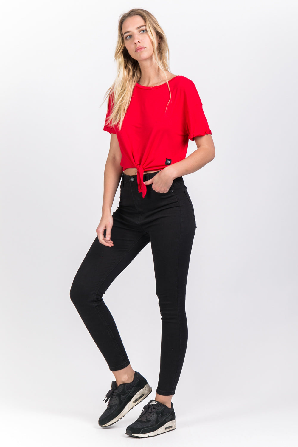 Sixth June - T-shirt crop top noeud rouge