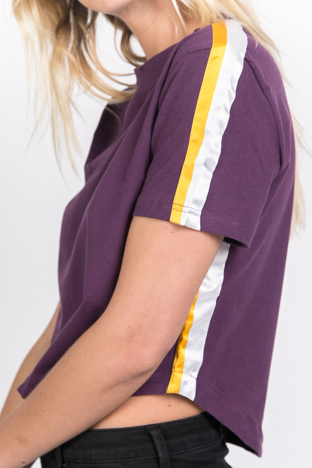 Sixth June - T-shirt bandes bicolores violet