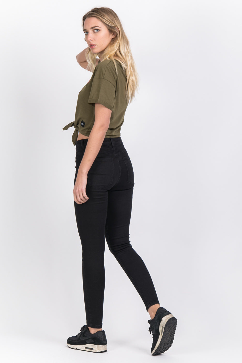 Sixth June - T-shirt patch poitrine à nouer kaki