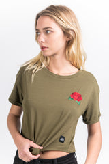 Sixth June - T-shirt patch poitrine à nouer kaki