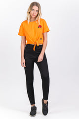 Sixth June - T-shirt patch poitrine à nouer orange