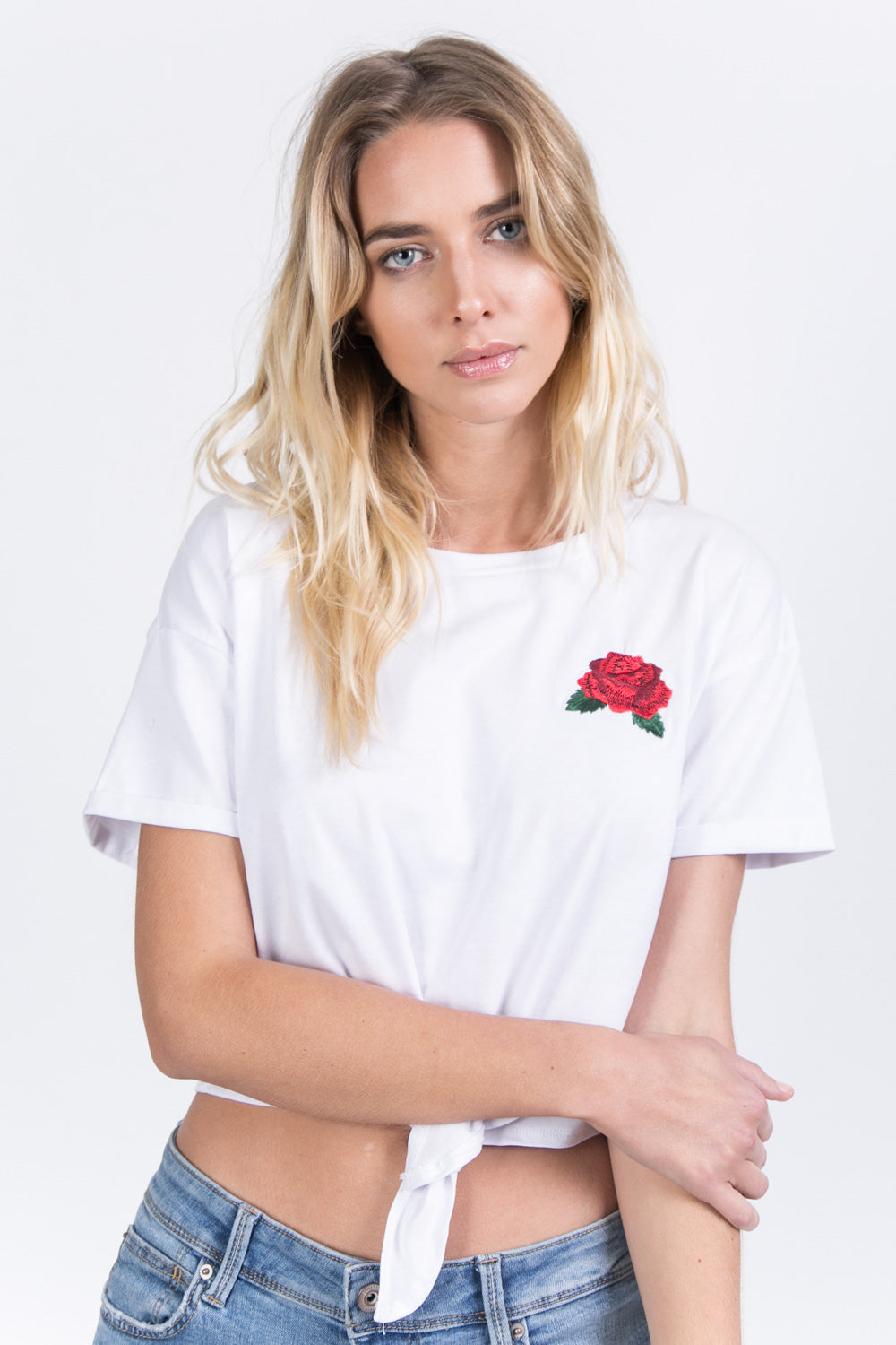 Sixth June - T-shirt patch poitrine à nouer blanc