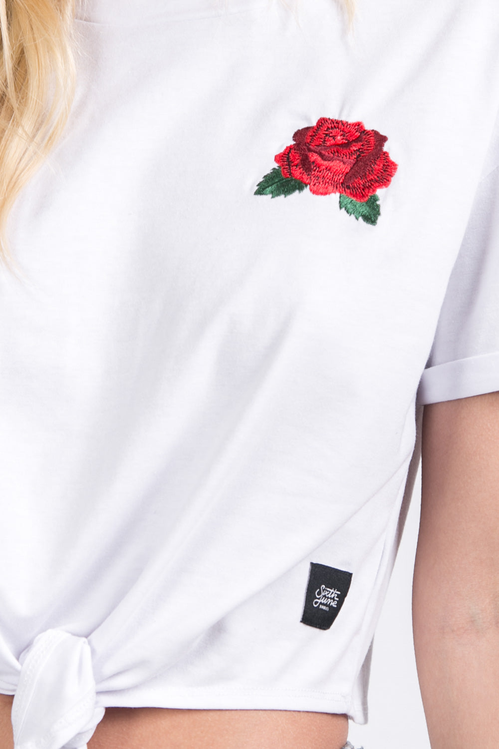 Sixth June - T-shirt patch poitrine à nouer blanc