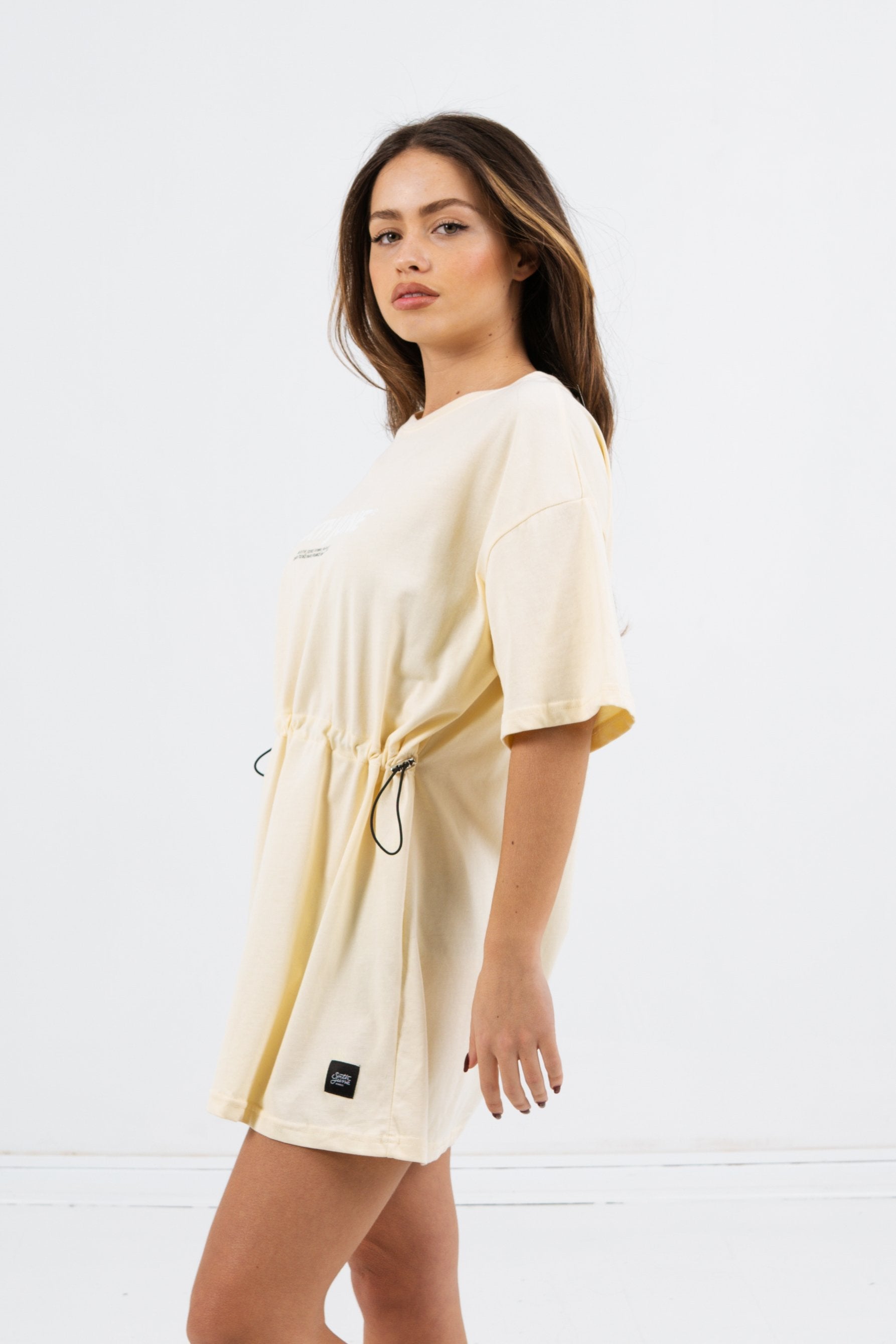 Sixth June - Robe courte élastique imprimé jaune