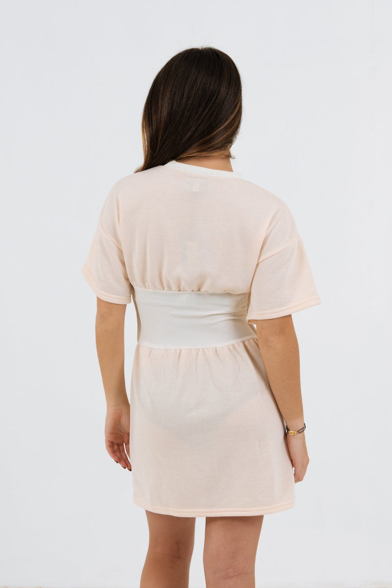 Sixth June - Robe t-shirt corset Jaune clair