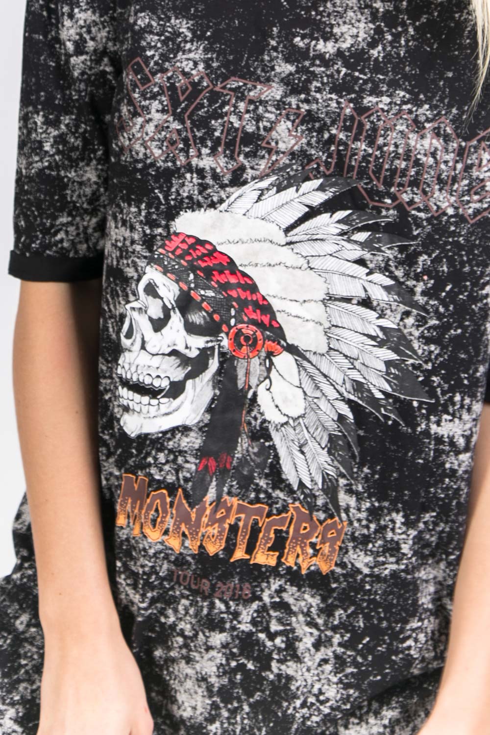 Sixth June - Robe Monsters Acid wash noir W2184VDR