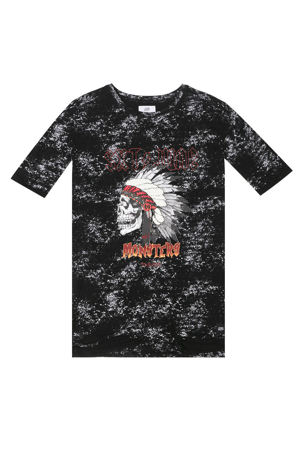 Sixth June - Robe Monsters Acid wash noir W2184VDR