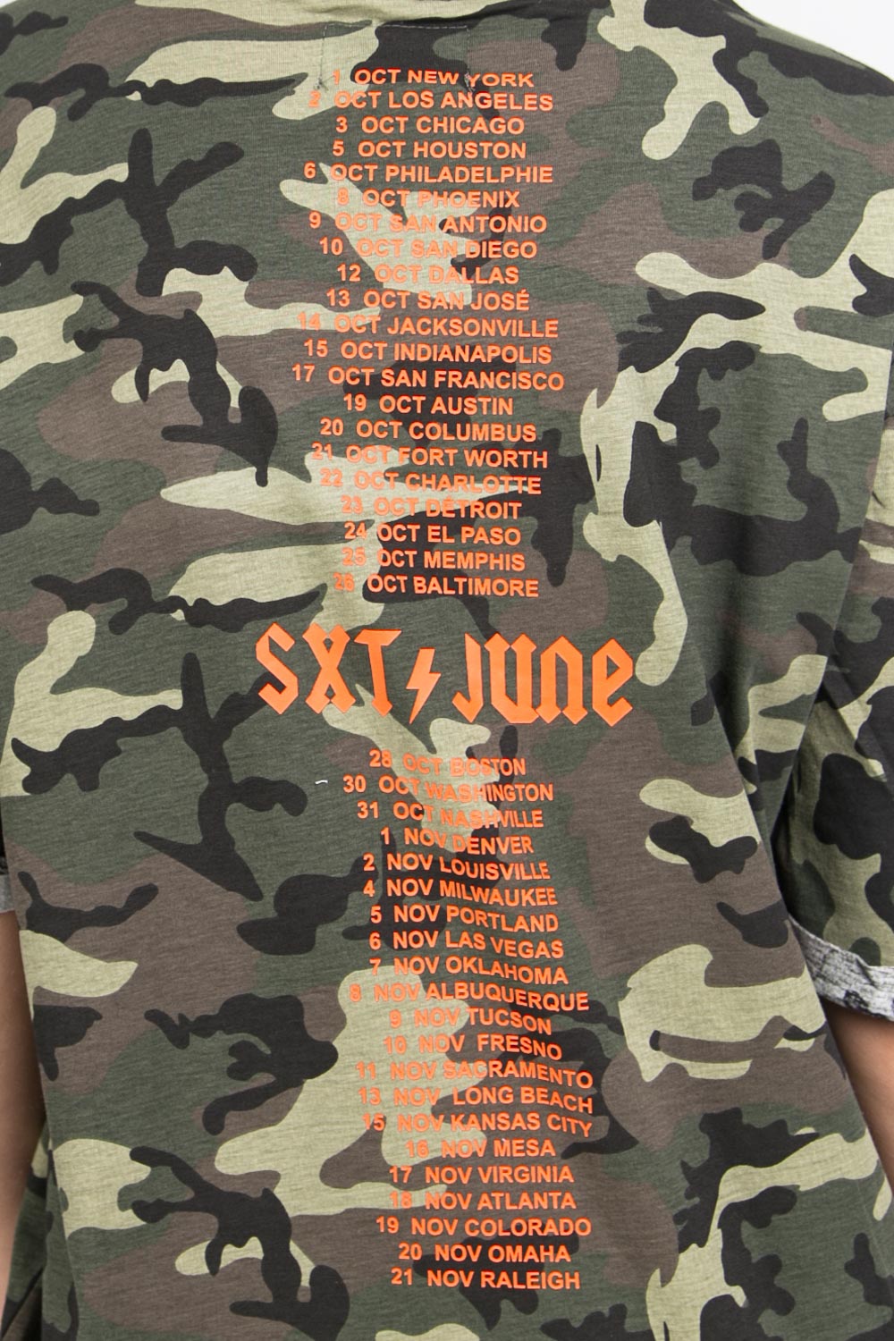 Sixth June - Robe t-shirt Monsters Tour camouflage