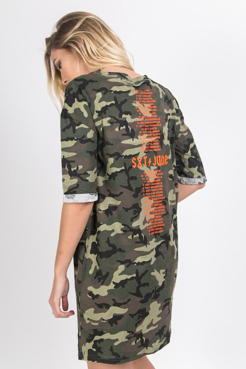 Sixth June - Robe t-shirt Monsters Tour camouflage