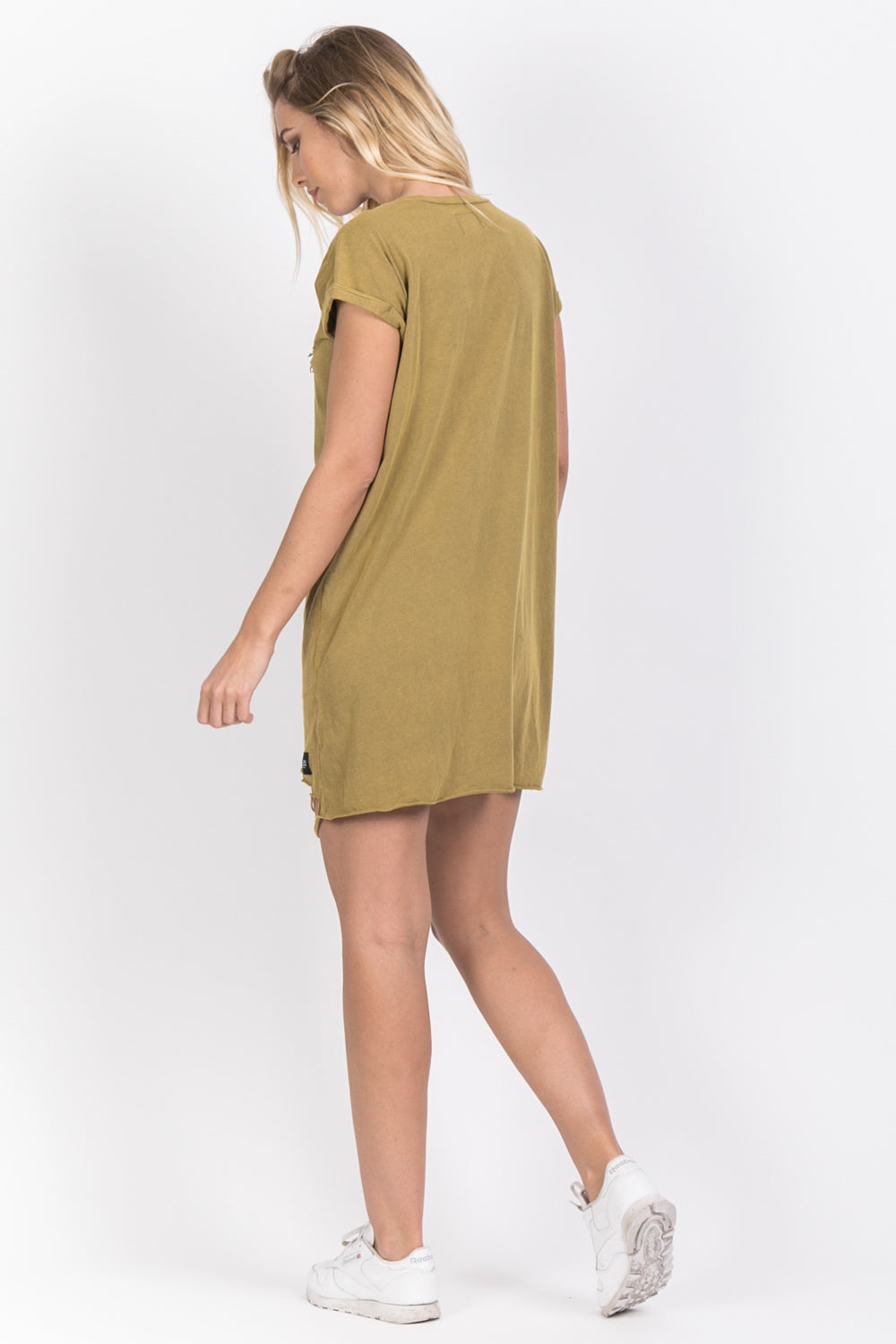 Sixth June - Robe t-shirt anneaux destroy kaki