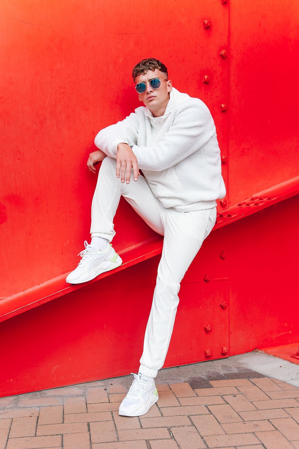 Reflective Joggers White