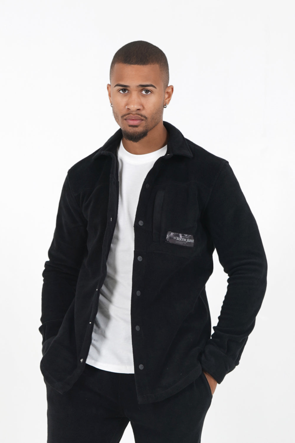 Sixth June - Surchemise polaire boutons Noir